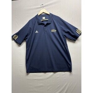 Adidas Polo Shirt Pittsburgh Panthers Mens XL Navy Blue Pitt University Athletic